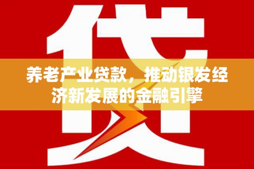安顺养老产业贷款，推动银发经济新发展的金融引擎