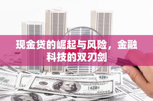 安顺现金贷的崛起与风险，金融科技的双刃剑