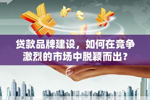 安顺贷款品牌建设，如何在竞争激烈的市场中脱颖而出？